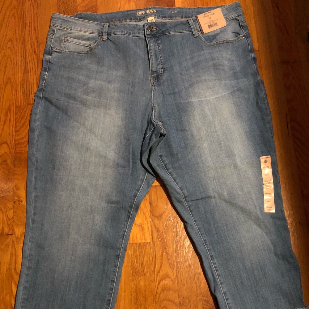 NWT Ruff hewn skinny crop jeans size 24w.